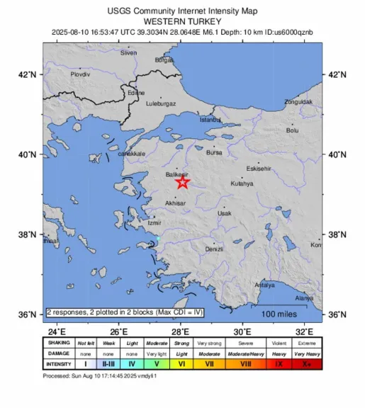 Fuerte sismo 6,1 sacude Turquía: edificios colapsados y heridos en región de Mármara